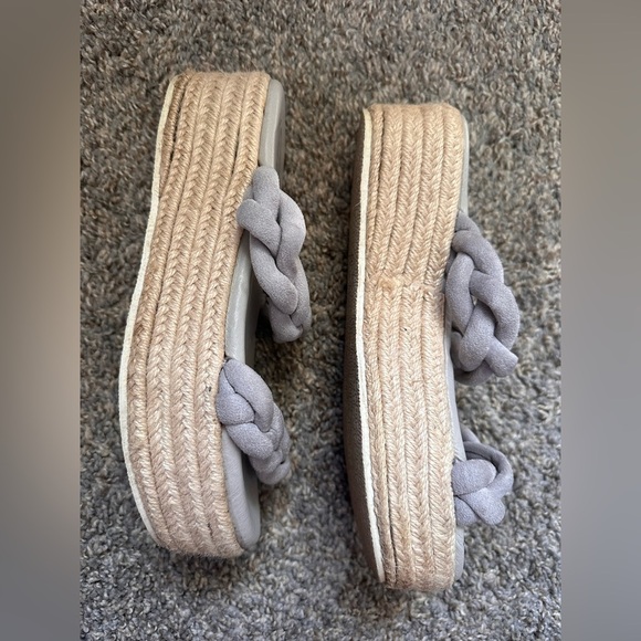 Sbicca Braided Gray/Lilac Espadrille Platform Sandal Size 7.5 - Picture 6 of 8